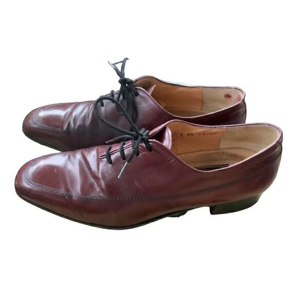 French Shriner Sterling Men Oxford Shoes Size 9.5D Oxford Burgundy-Merlot SHARP main image 7